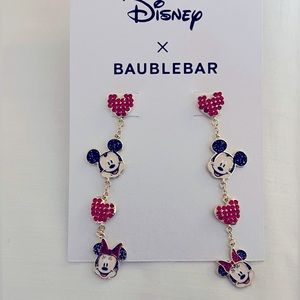 NEW: Disney X BaubleBar Mickey & Minnie Heart Drop Earrings!